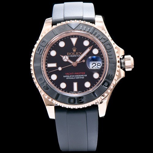 롤렉스 에디션 요트마스터 116655 블랙 세라믹 베젤 블랙 다이얼 러버스트랩 오토매틱 무브먼트 rol0318 - Rolex Yacht-Master Black Ceramic Bezel Black Dial Automatic Movement
