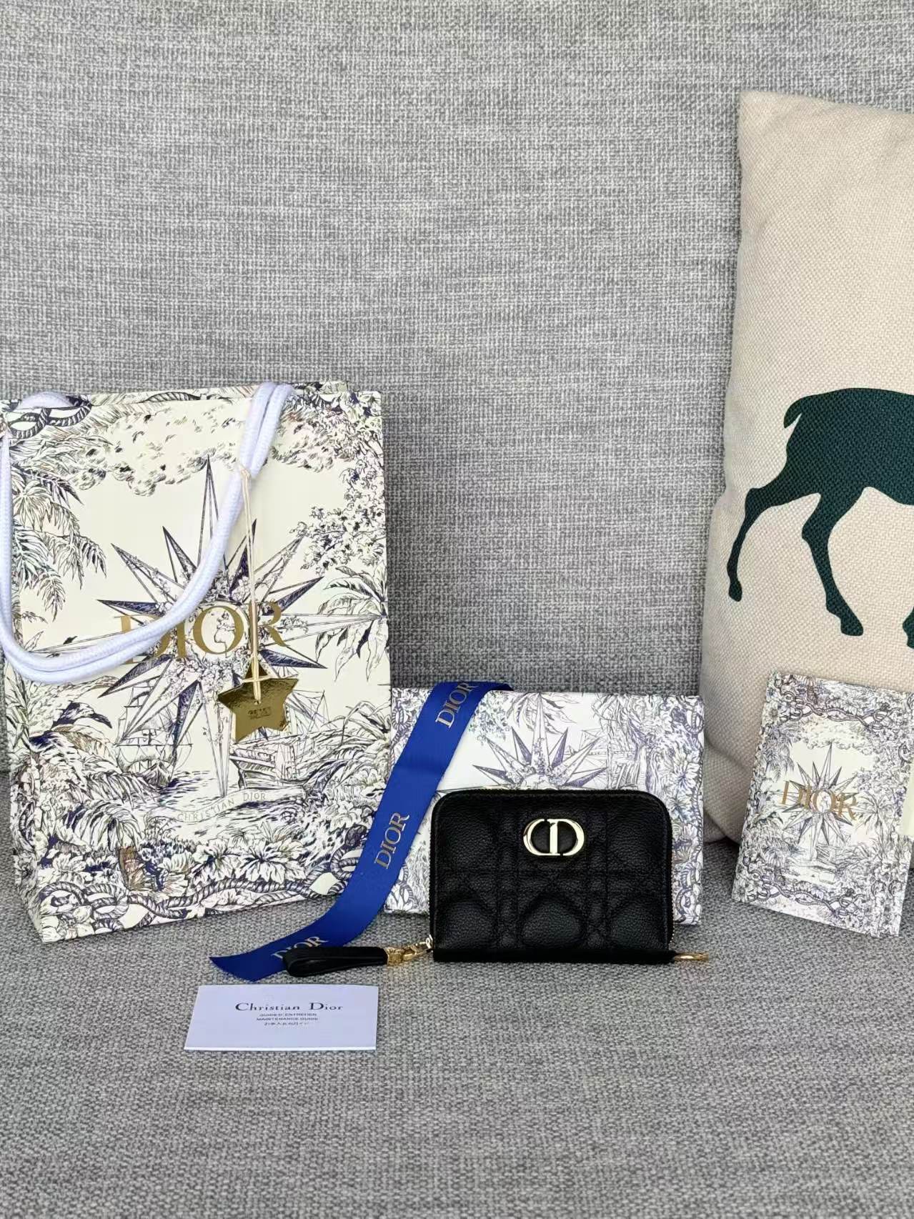 디올 카로 동전지갑