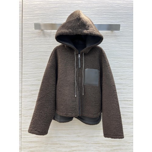 로에베 시어링 후드집업