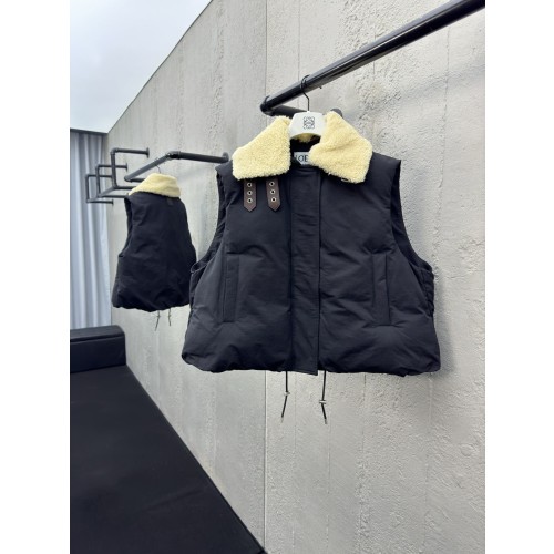 로에베 코튼 블렌드 퍼퍼 베스트 블랙