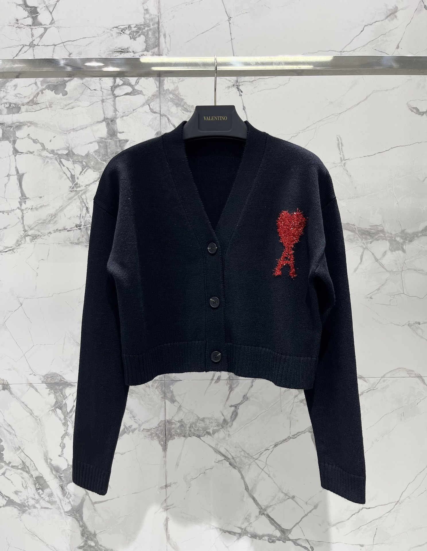 아미 하트로고 가디건