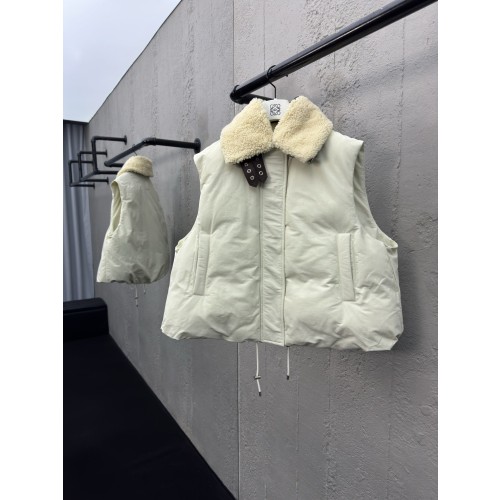 로에베 코튼 블렌드 퍼퍼 베스트 화이트