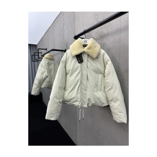 로에베 코튼 블렌드 퍼퍼 패딩 화이트