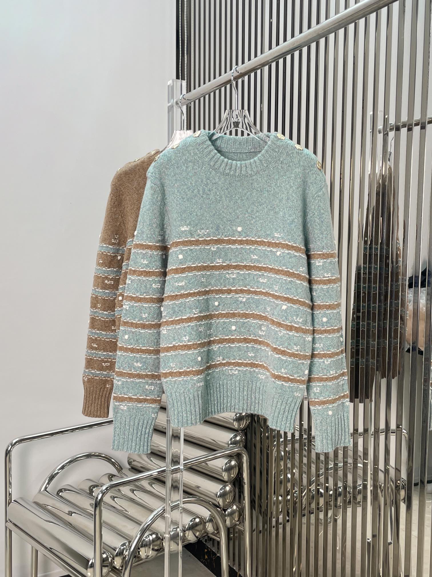 샤넬 라운드 니트