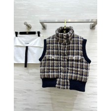 샤넬 트위드 조끼 패딩