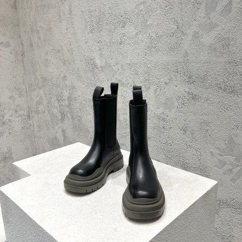 보테가베네타 남여공용 러그 첼시 부츠 굽 높이 5.5cm
