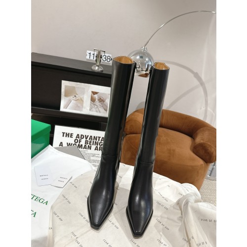 보테게바베네타 롱부츠 블랙 카프스킨