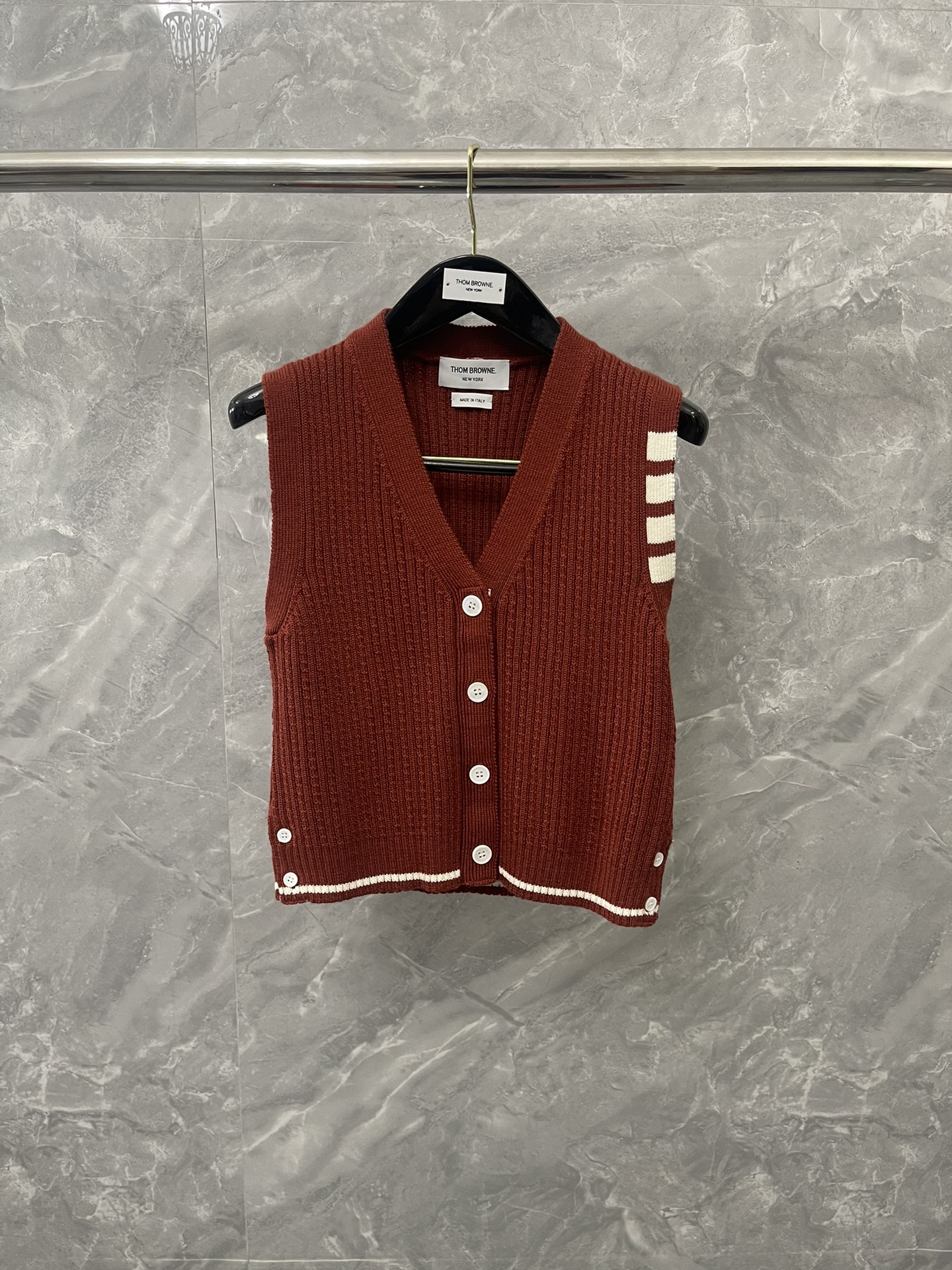 톰브라운 가디건 조끼