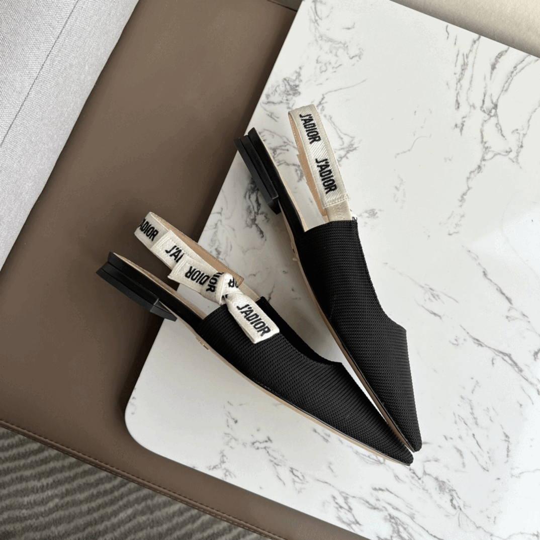 디올 J'Adior 자디올 슬링백 플랫 테크니컬 패브릭 [굽 3종류]