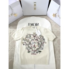 (W) 디올 꽃무늬 자수 니트
