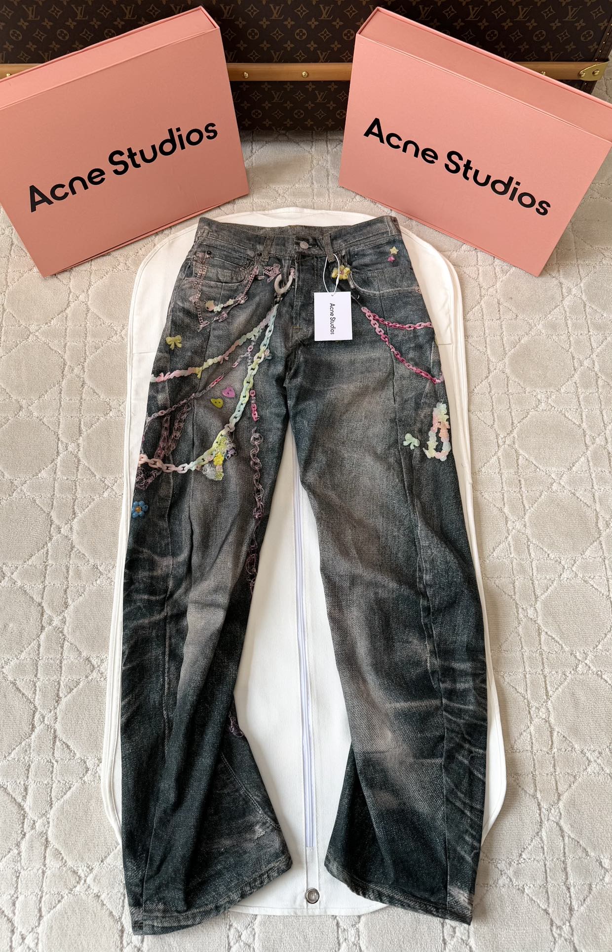 아크네 스튜디오 프린트 청바지