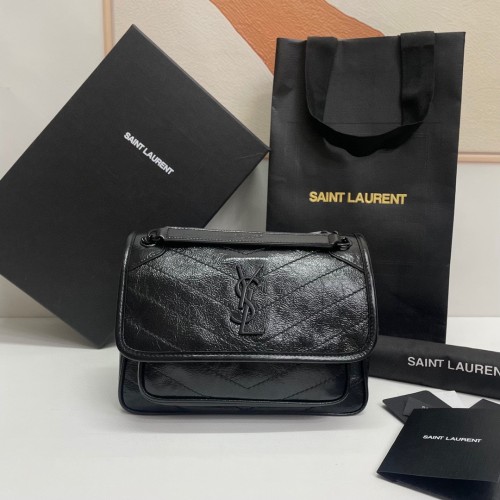 생로랑 니키 숄더백 스몰 블랙 633160