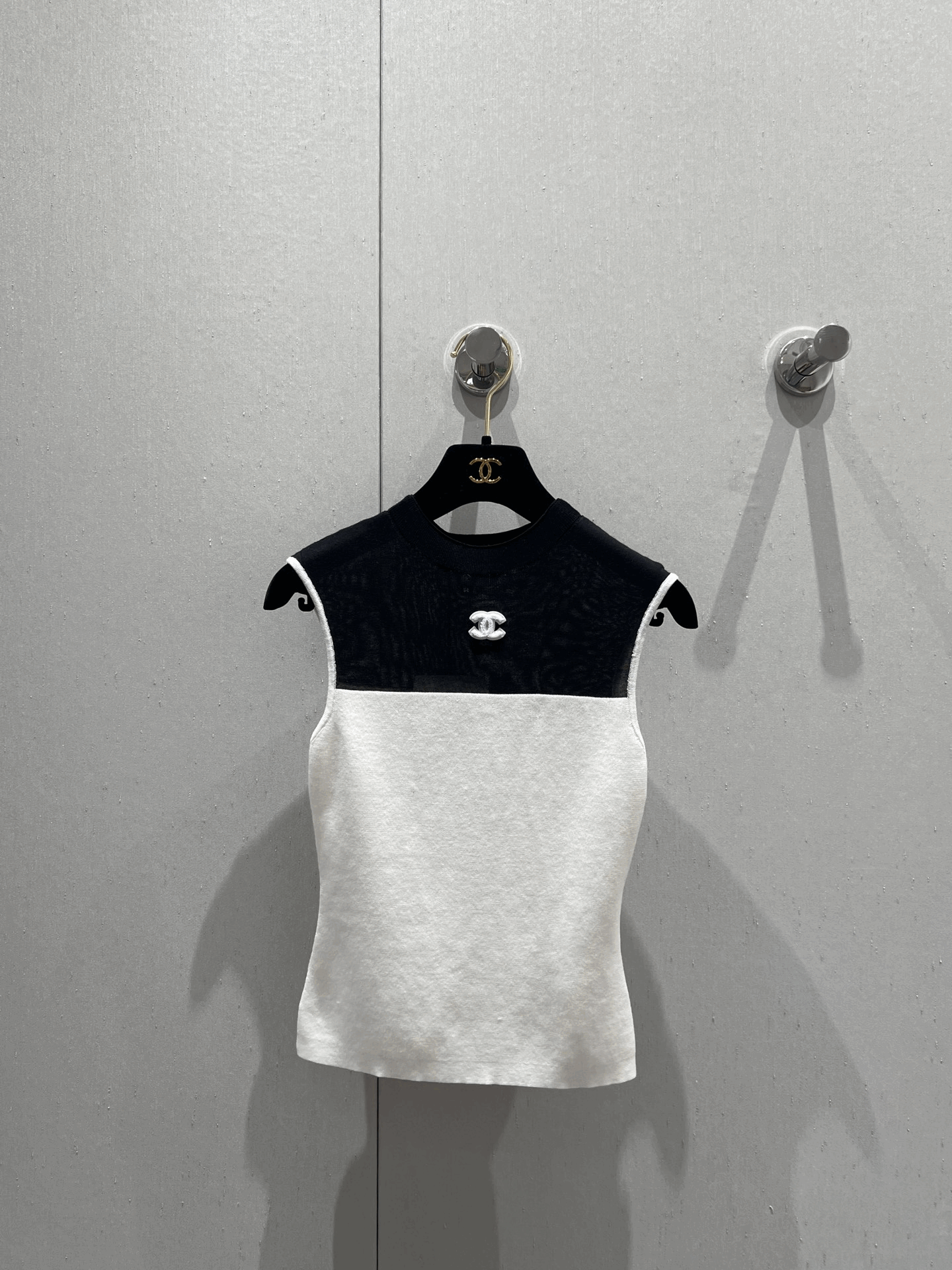 샤넬 니트 조끼