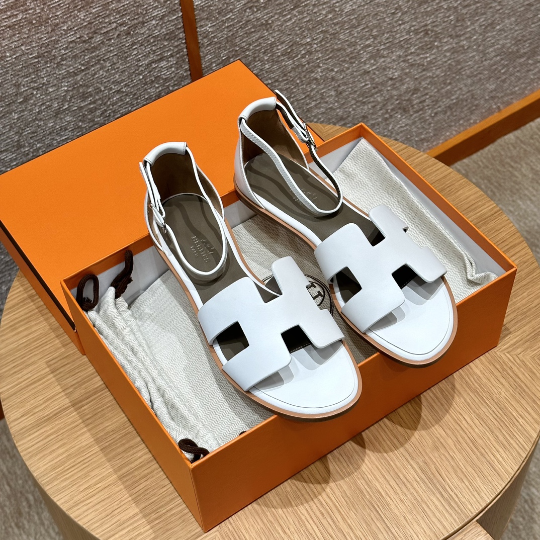 에르메스 산토리니 스위프트 샌들 Blanc [정품급]