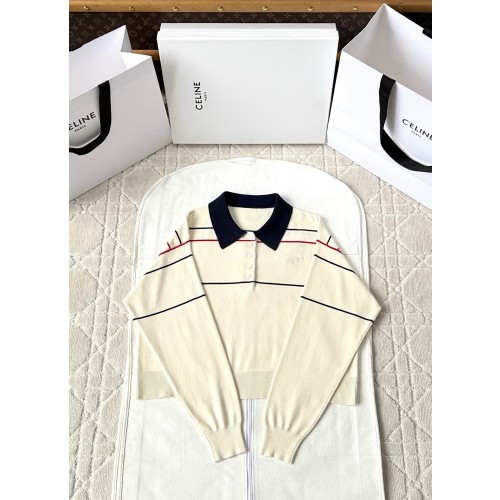 셀린느 25ss 스트라이프 폴로 긴팔티