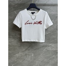 루이비통 시그니처 크롭탑 반팔티