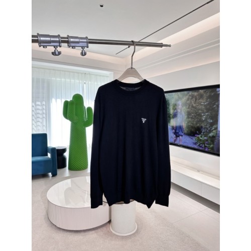 프라다 로고 울 니트