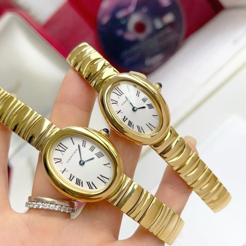 까르띠에 베누아 골드&다이아몬드 오벌형 워치 [정품급]