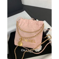 샤넬 22백 미니 핑크 금장