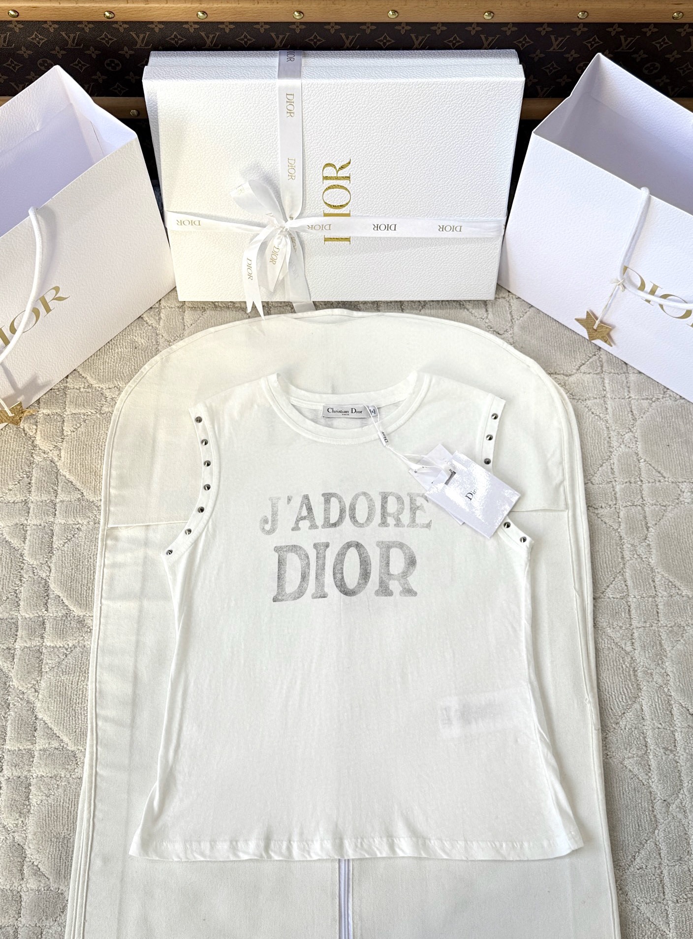 디올 25SS 프린트 슬리브리스