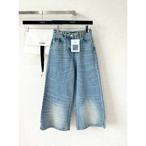 샤넬 25ss 와이드 데님 팬츠