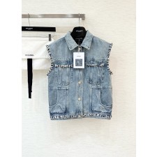 샤넬 25ss 체인 데님 재킷