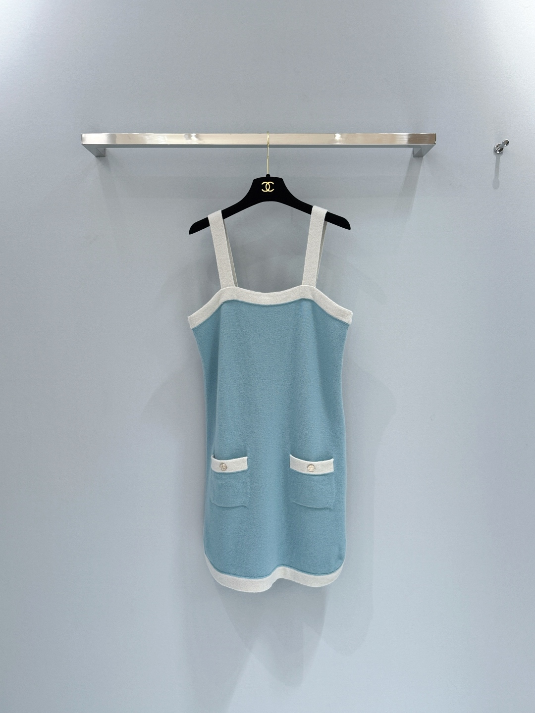 샤넬 캐시미어 투톤 나시 니트 원피스