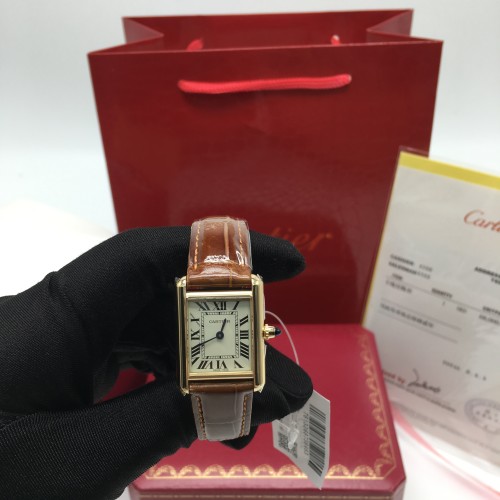 까르띠에 탱크 루이 여성용 스몰 브라운