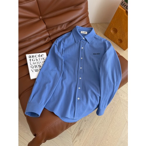 미우미우 로고 셔츠