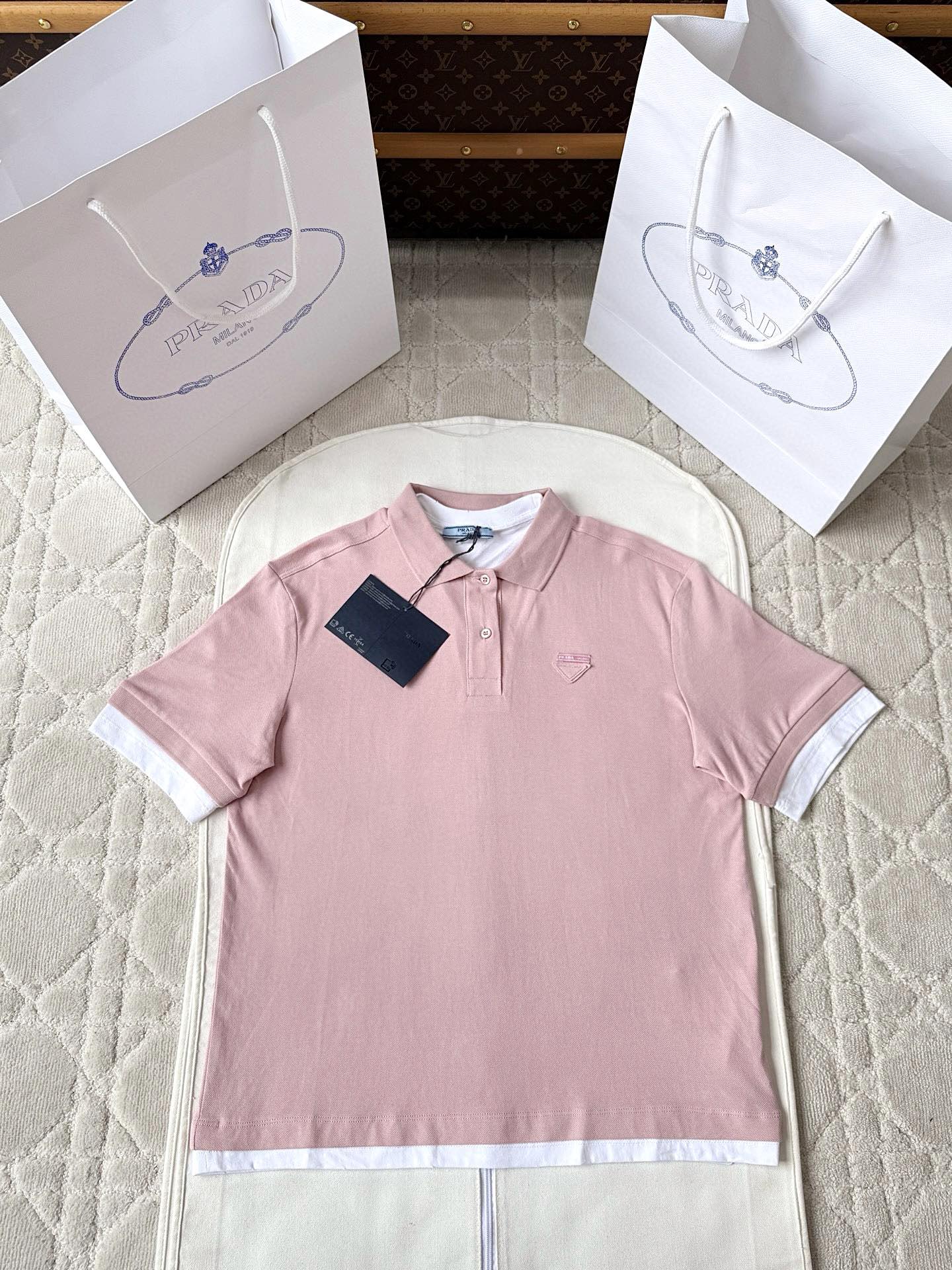 프라다 25fw 로고 반팔티