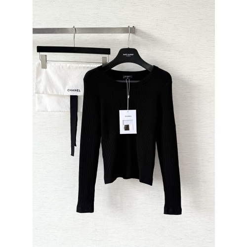 샤넬 25fw 하트 자수 롱슬리브 니트 탑