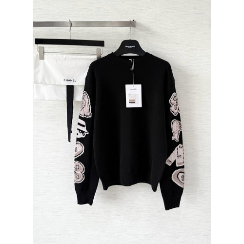 샤넬 25fw 자수 리본 스웨터