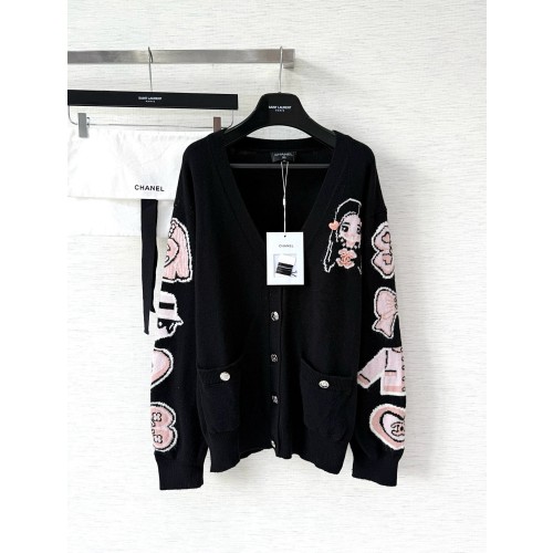 샤넬 25fw 자수 리본 가디건