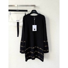 샤넬 25fw 버터플라이 자수 니트 드레스