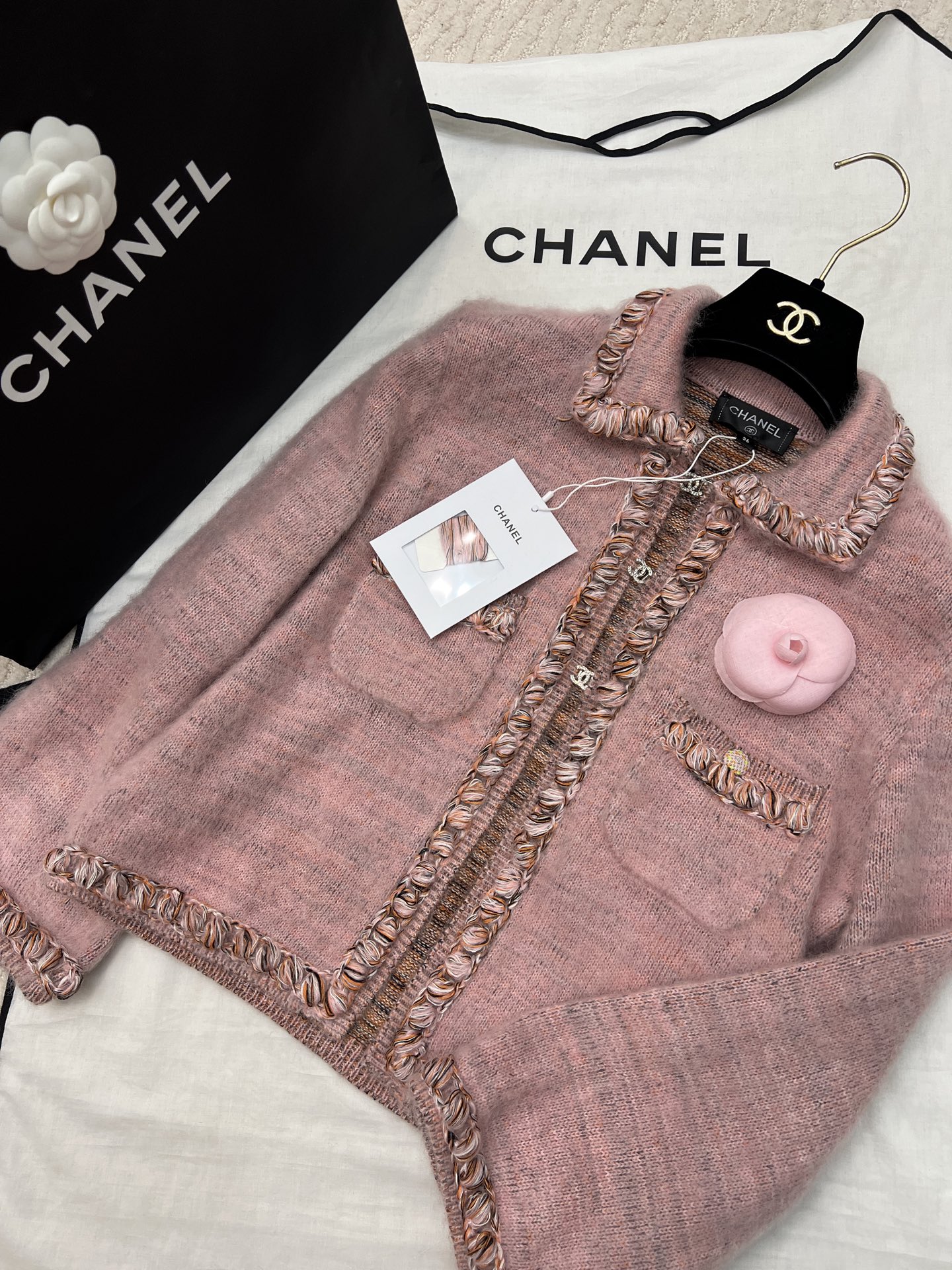 샤넬 브레이드 라펠 가디건