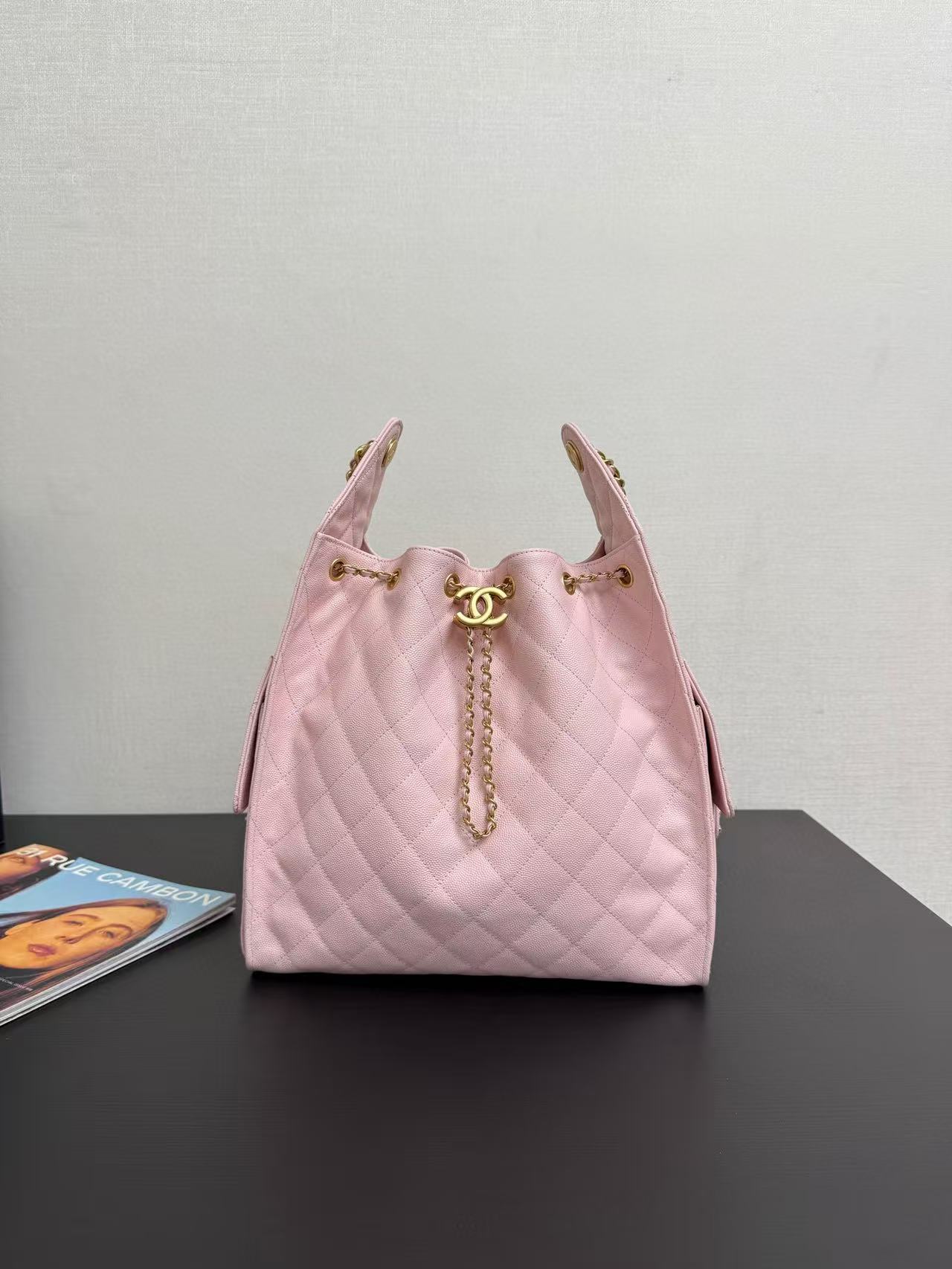 샤넬 25백 미듐 핑크