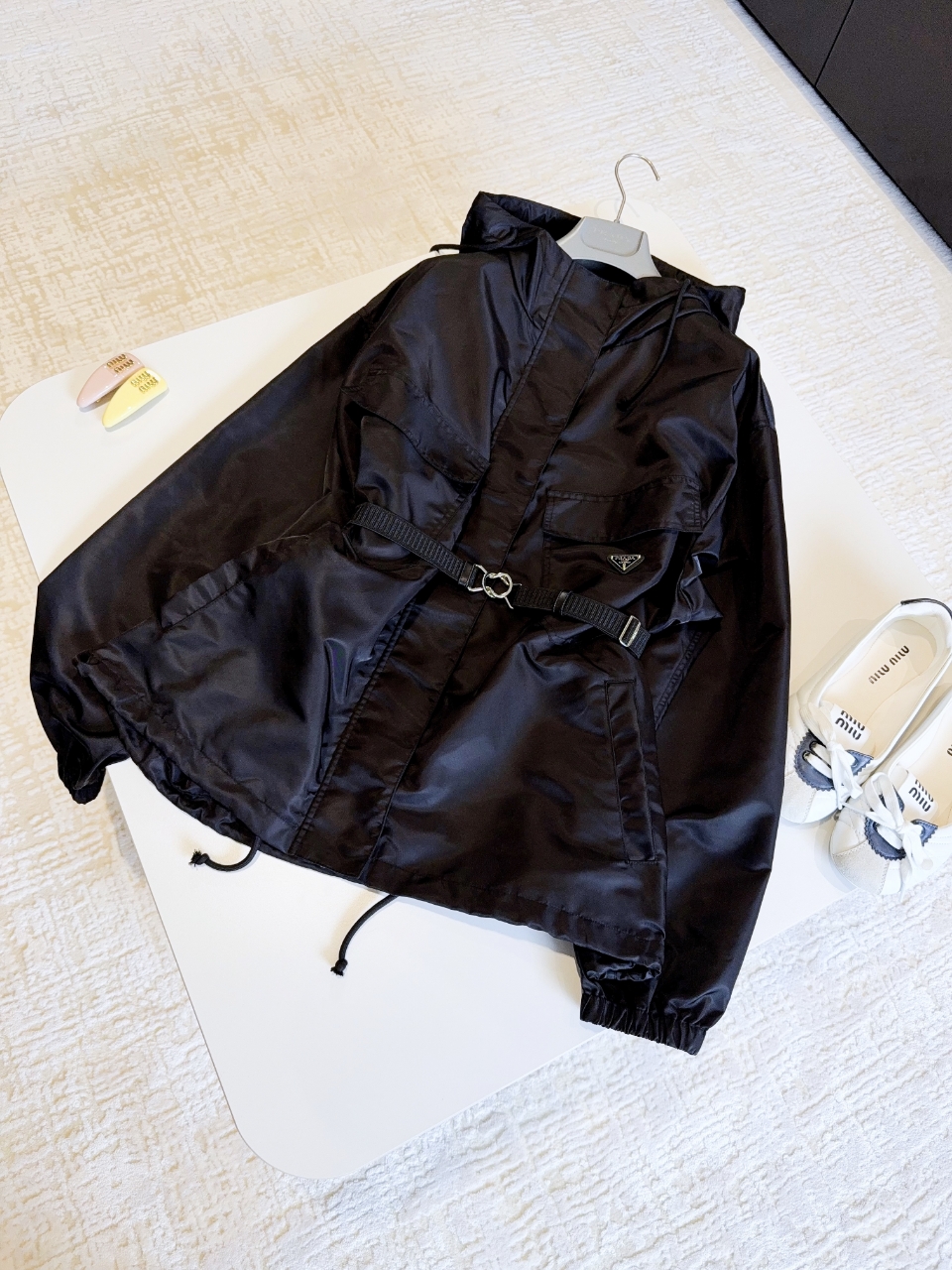 프라다 리나일론 블루종 자켓