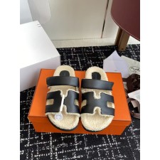 에르메스 시프레 시어링 퍼 샌들