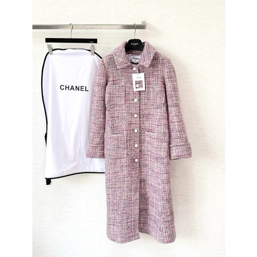 샤넬 트위드 롱 코트