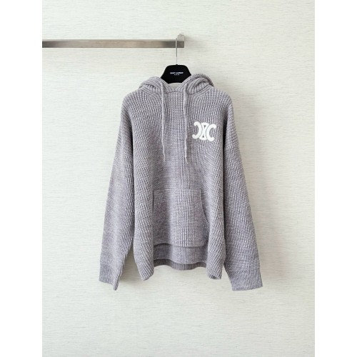 셀린느 아크 드 트리옹프 니트 후드 스웨트셔츠