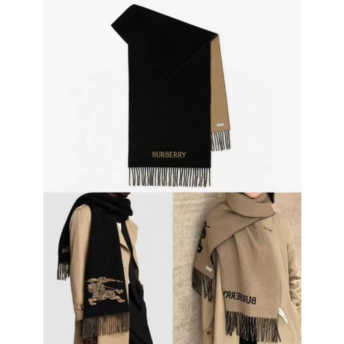 버버리 양면 캐시미어 스카프