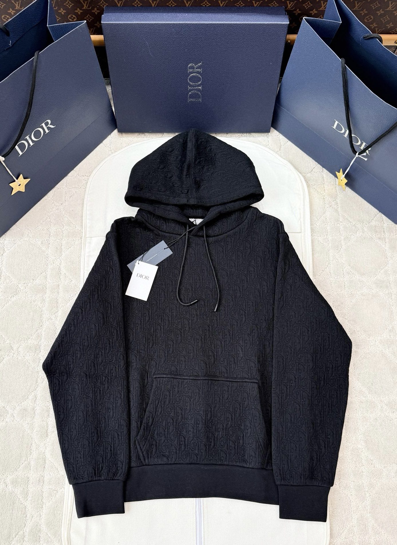 디올 CD 자카드 후드티