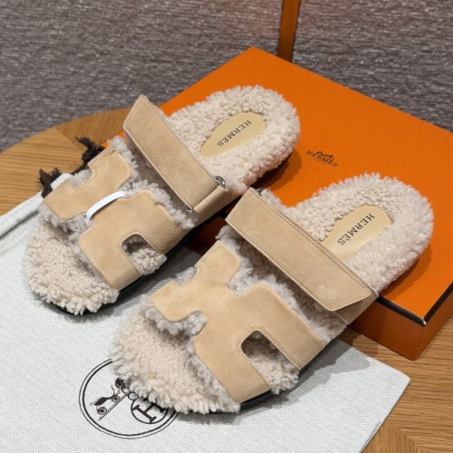 에르메스 시프레 슬리퍼 [정품급] Cream-coloured