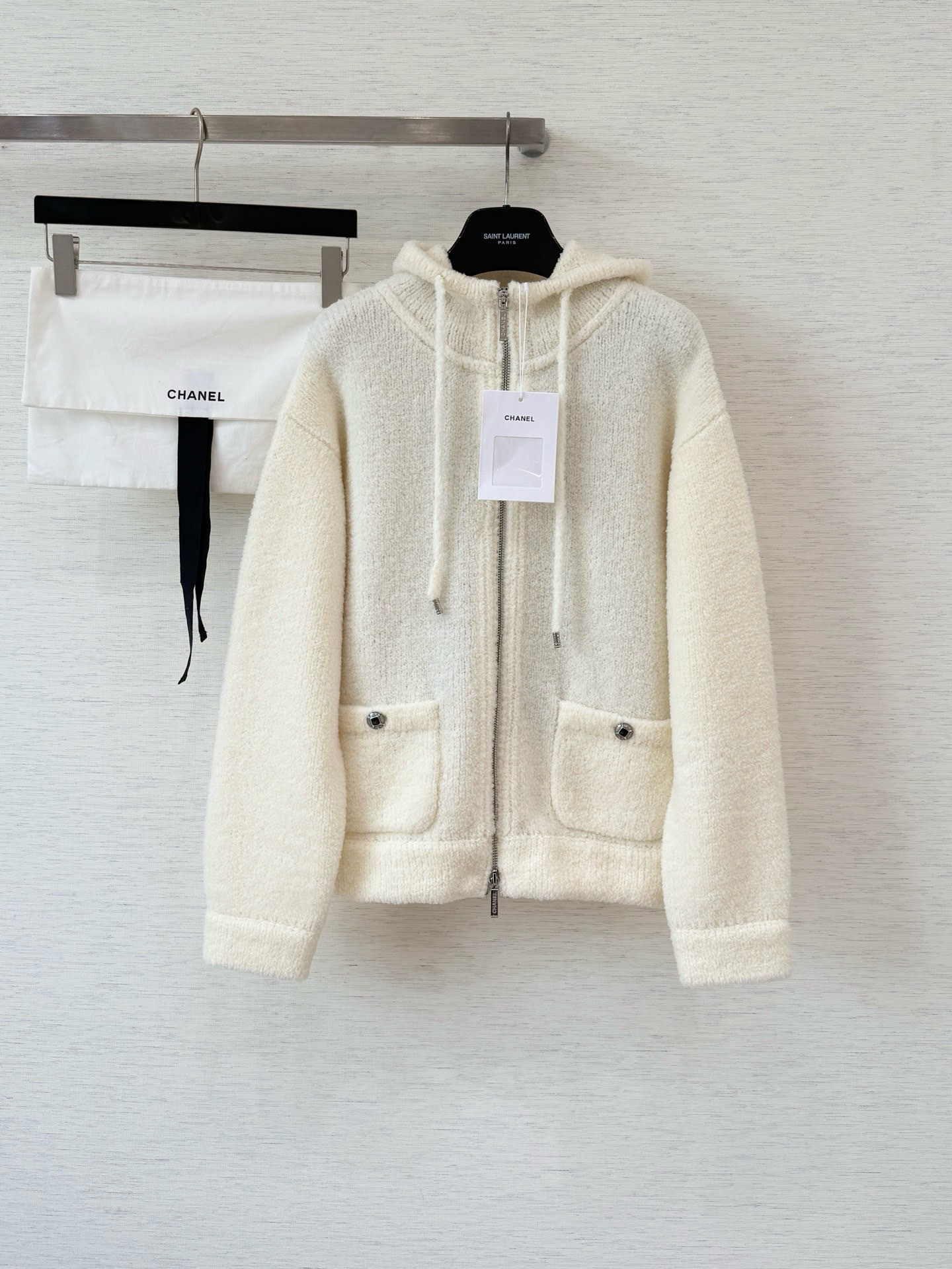 샤넬 니트 후드 집업