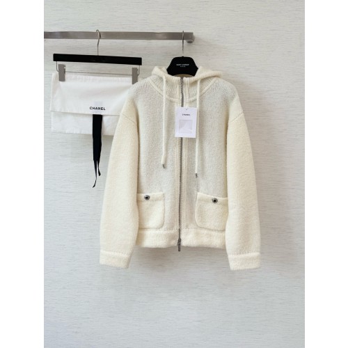 샤넬 니트 후드 집업