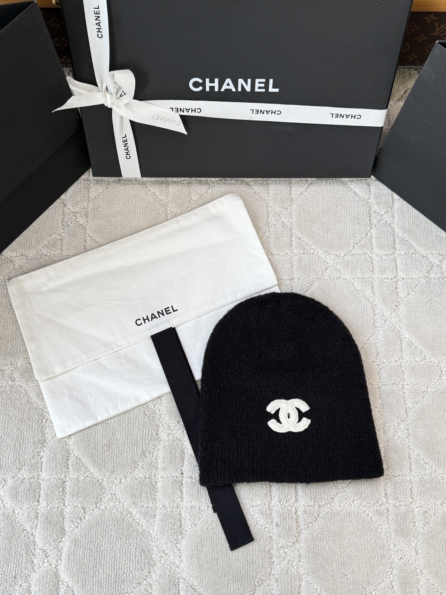 샤넬 블랙 비니