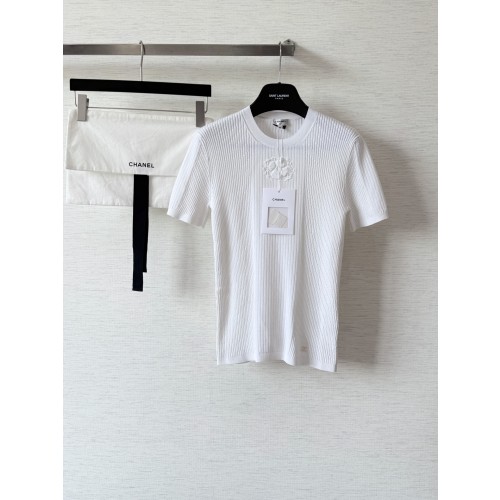 샤넬 26C 까멜리아 니트 탑