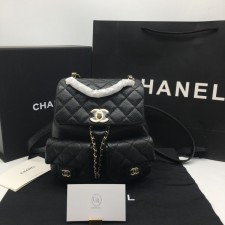 샤넬 투포켓 듀마 백팩 미디움 캐비어 블랙