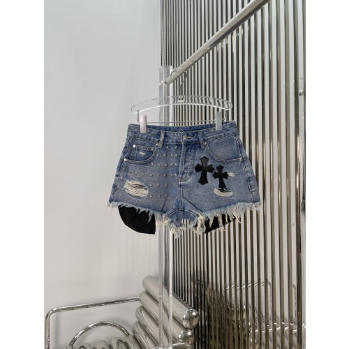 크롬하츠 워싱 데님 쇼츠