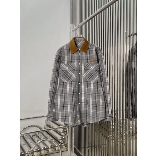 미우미우 체크 셔츠